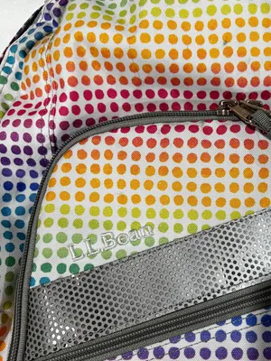 L.L.Bean Deluxe Backpack Book Pack Multicolor Polka-Dots Adjustable Straps thumbnail 15