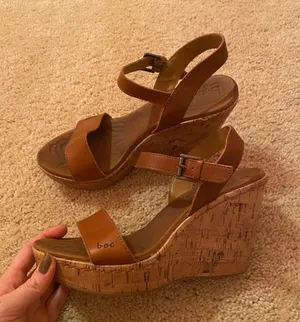 Born Concept Boc Brown Cork Wedges thumbnail 1