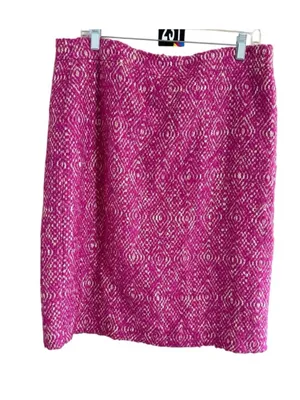 J. Crew Fuchsia Textured A-Line Skirt thumbnail 2