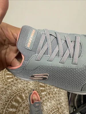 Skechers Gray with Coral Lined Slip-On Lace Sneakers thumbnail 8