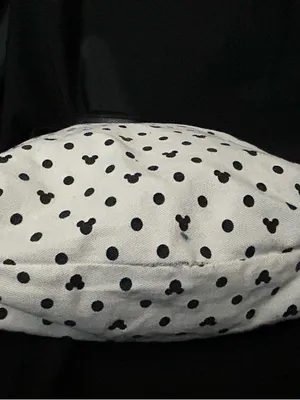 Walt Disney World Disneyland Resort Mickey Mouse Polka Dot White Black Tote Bag thumbnail 8