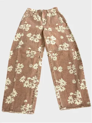 Entro Floral Print Barrel Pants Size S thumbnail 1