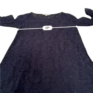 RTR Elizabeth and James Glorietta Navy Blue Lace‎ 3/4 Bell Sleeve Mini Dress thumbnail 10