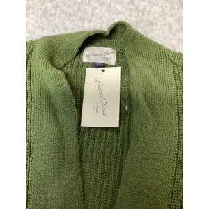 Universal Thread Green Cotton Shaker Stitch-Open Front Cardigan Sweater Small!.. thumbnail 2