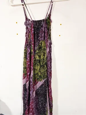 Free People Work Of Art Printed Maxi Slip Dress Bandana Print Size XS thumbnail 5