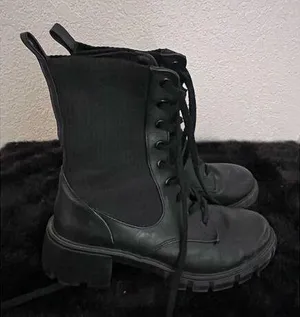 Steve Madden Womens Hunt Boot Black Size 8.5 Moto Combat thumbnail 1