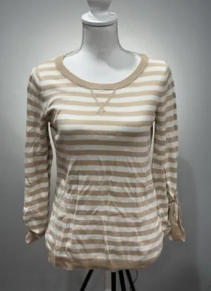 CLEAROUT! Tan Old Navy Basic Striped Sweater Size S EUC thumbnail 1