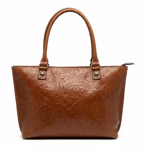 Patricia Nash Zancona Tooled Brown Leather Tote Reiti Wallet New With Tags $308 thumbnail 1