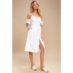 Lulu’s I've Got Love White Off-the-Shoulder Midi Dress size medium thumbnail 2