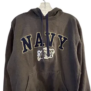 Ouray Navy Midshipmen Embroidered Hoodie‎ Sweatshirt Gray Unisex S thumbnail 2