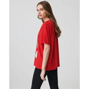 Disney Mickey Mouse Christmas Women's T-shirt Tee Red Xmas Gifts Medium NWT thumbnail 5