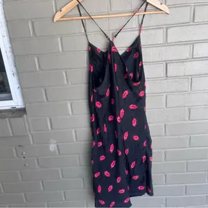 Vintage 100% Silk Hugs & Kisses Chemise Nightgown Slip Gown Nightie Lingerie M thumbnail 3