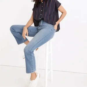 MADEWELL Cali Demi-Boot Jeans in‎ Dorrance Wash: Kick Out Crop thumbnail 2