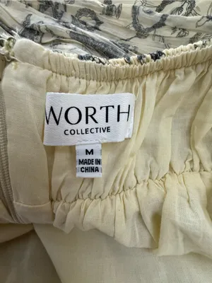 Worth Collective Melody Mini Dress in Ivory Vintage Tea Size Medium thumbnail 7