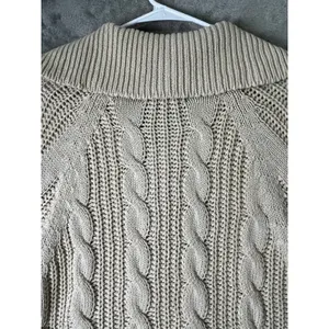 Grey Bandit Women’s Cable Knit Quarter Zip Pullover Sweater Cotton Blend New thumbnail 4