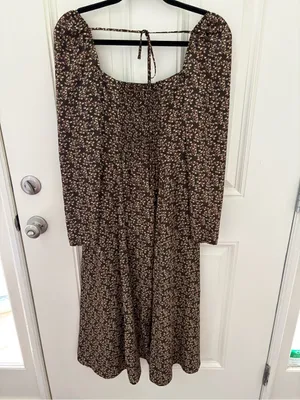 O.p.t. Lenon Midi Dress Size 4 Brown thumbnail 5
