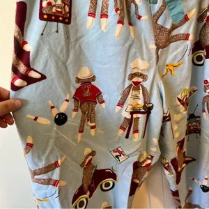 Nick & Nora Women’s Sock Monkey Bowling Slumber Pajama Pants Size‎ Large thumbnail 5