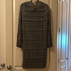 POL Elegant Dark Gray Fully Lined Lace &‎ Crochet Dress size smal thumbnail 5