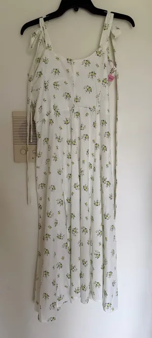For Love & Lemons White Floral Tie-Shoulder Dress thumbnail 1