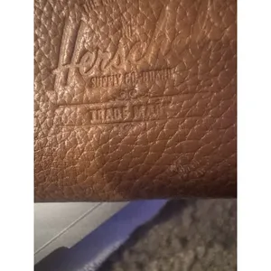 UNISEX HERSCHEL SUPPLY CO. Tan Brown Pebbled Leather RFID Zip Up Thomas Wallet thumbnail 7