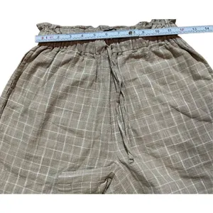 NWT Able Jordan Easy Shorts tan‎ white grid XXS thumbnail 8