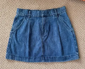 Free People We The Free Women’s Medium Blue Denim Mini Skirt thumbnail 1