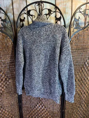 aerie Gray Half-Zip Sweater size M thumbnail 6