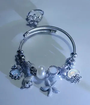 Silver Ocean Charm Bracelet thumbnail 1