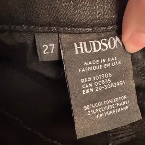 Hudson Jeans Nico Midrise Skinny Jeans‎ Size 27 Black Distressed Ripped Patched thumbnail 6