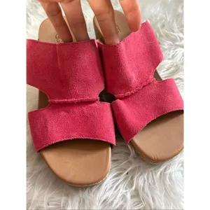 Ugg Sandal Suede Espadrilles Wedge Women's US 8 Slip On Shoes red/orange thumbnail 6