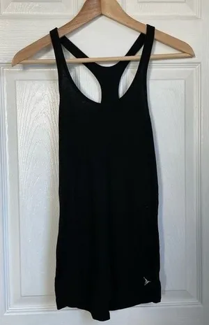 Old Navy ribbed black workout exercise tank top womens size m thumbnail 1
