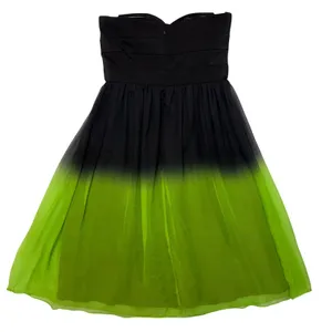 Donna Morgan 2‎ Strapless Silk Ombre Dress Black Green Wedding Guest Fairy Y2K thumbnail 6