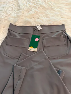 HALARA High-Waist Wide Leg Pants in Gray size M inseam 30” brand new thumbnail 6
