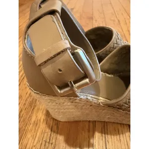 Marc Fisher LTD Malina Sandals Womens Size 7 Beige Leather Espadrille Wedge thumbnail 3