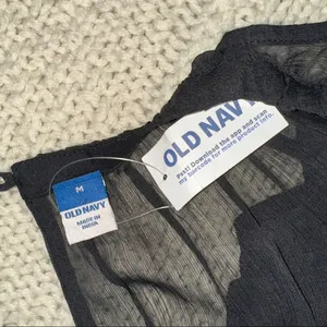 Old Navy Black Sheer Midi Dress size medium new with tags thumbnail 3