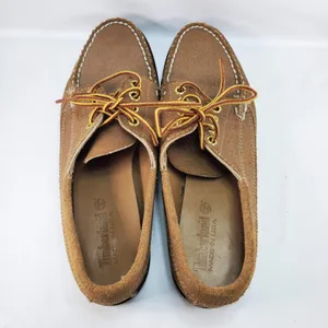 Timberland Boat Shoes Women 8 Brown Suede Moccasin Made in USA 87010 Vintage thumbnail 4
