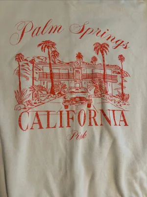 PINK Victoria's Secret Cream crewneck Palm Springs California thumbnail 2