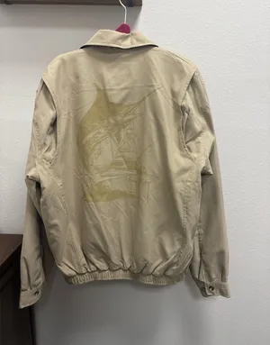Guy Harvey Blue Water Khaki Jacket Zipper Front Lined Men’s Sz M EUC thumbnail 4
