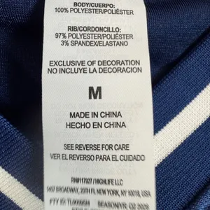 Champion New York 19 Cropped Football Jersey Top Women's Medium Blue Lace thumbnail 6