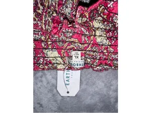 Women's Earthbound Trading Red Beige Paisley Off-Shoulder Maxi Dress XL thumbnail 5