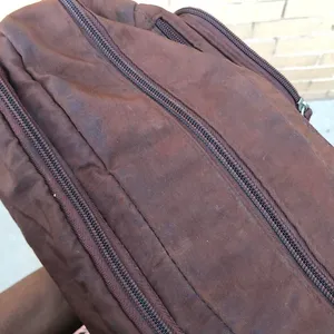 Y2K Brown shoulder messenger crossbody schoolgirl bratz bag purse cargo pocket goth academia satchel #preppy #2000s #streetwear #acubi #whimsygoth silver accents Measurement in pics thumbnail 6