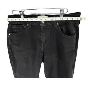 Levis 505 Straight Leg Jeans Womens 10 Long Black‎ Mid Stretch Classic Timeless thumbnail 4