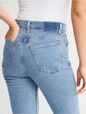 Abercrombie & Fitch Ultra High Rise 90s Straight Jean in Medium Blue Size 4 thumbnail 4