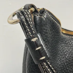 Kate Spade Black Pebbled Leather HandBag 2 Outside pockets, cloth interior thumbnail 7
