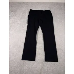 veronica beard black slim leg cropped pants size 8 back seam‎ thumbnail 2