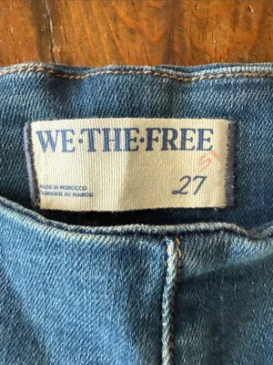 We The Free Denim Bella Moto Mid Rise Skinny Jeans Zip Ankle Size 27 NEW thumbnail 4