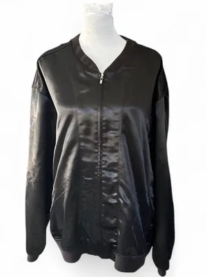 Caribbean Joe Black Bomber Jacket thumbnail 1