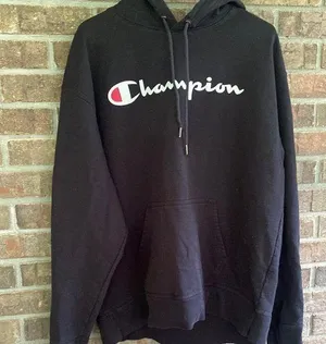 Champion Black Classic Logo Sweater thumbnail 1