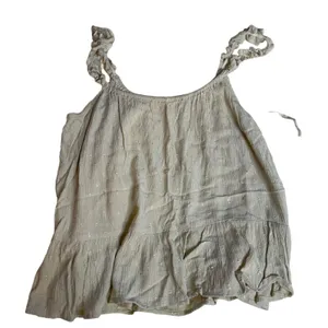 Sim & Sam Women's Beige Tiered Ruffle Strap Tank Top‎ Size L thumbnail 1