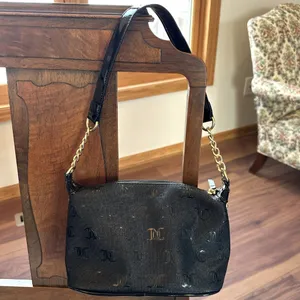 Juicy Couture Black Patent Leather Nailed It Shoulder Bag Vegan thumbnail 3